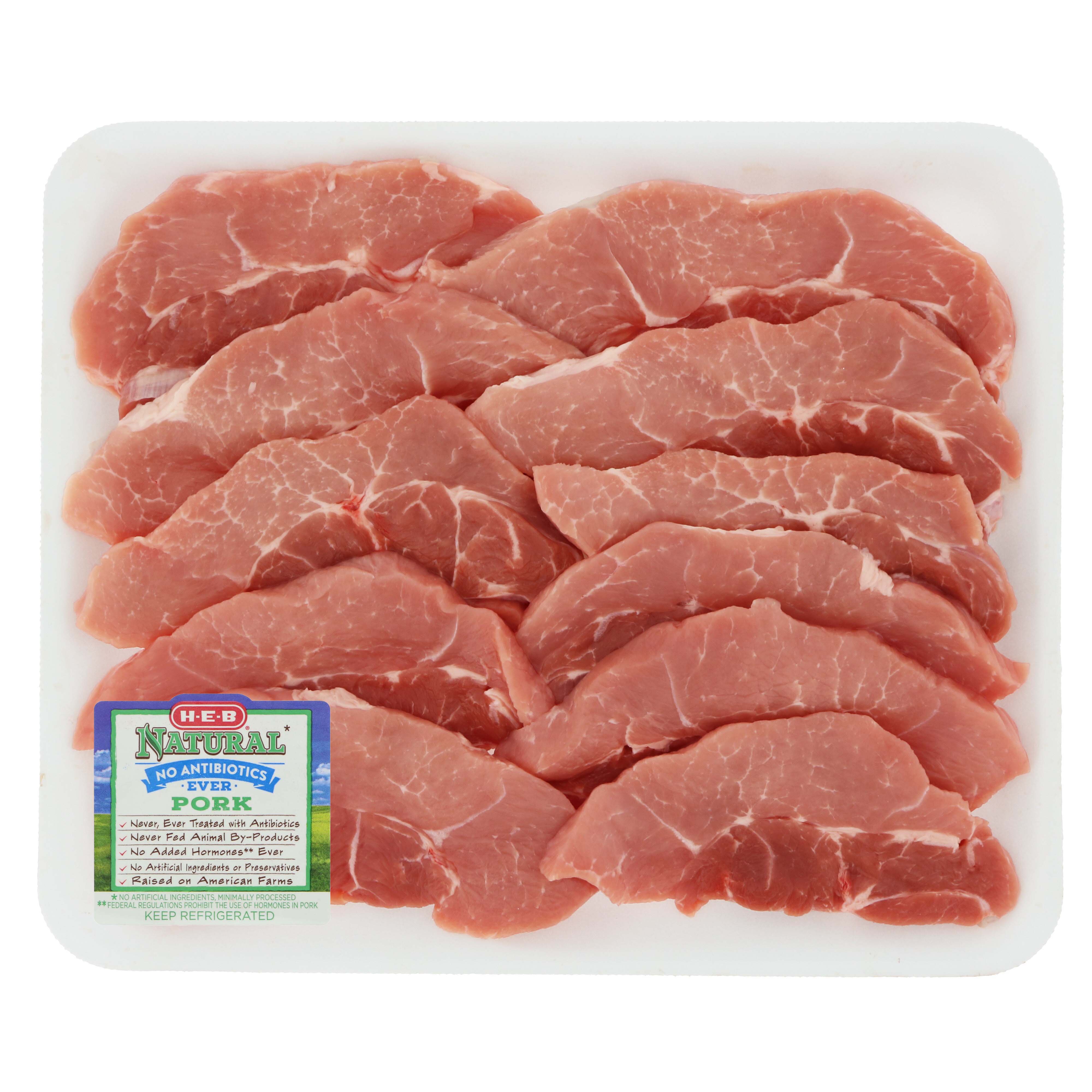 H-E-B Natural Boneless Sirloin Pork Chops - Value Pack - Shop Pork At H-E-B