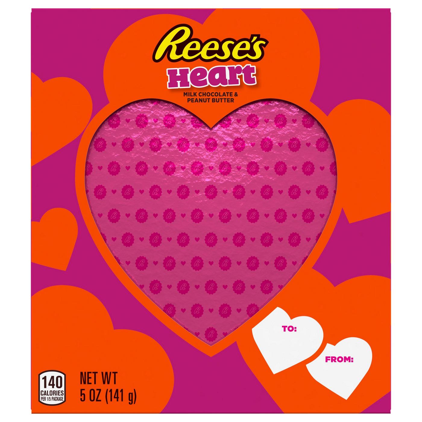 Reese's Milk Chocolate Peanut Butter Heart Valentine Gift Box; image 1 of 8