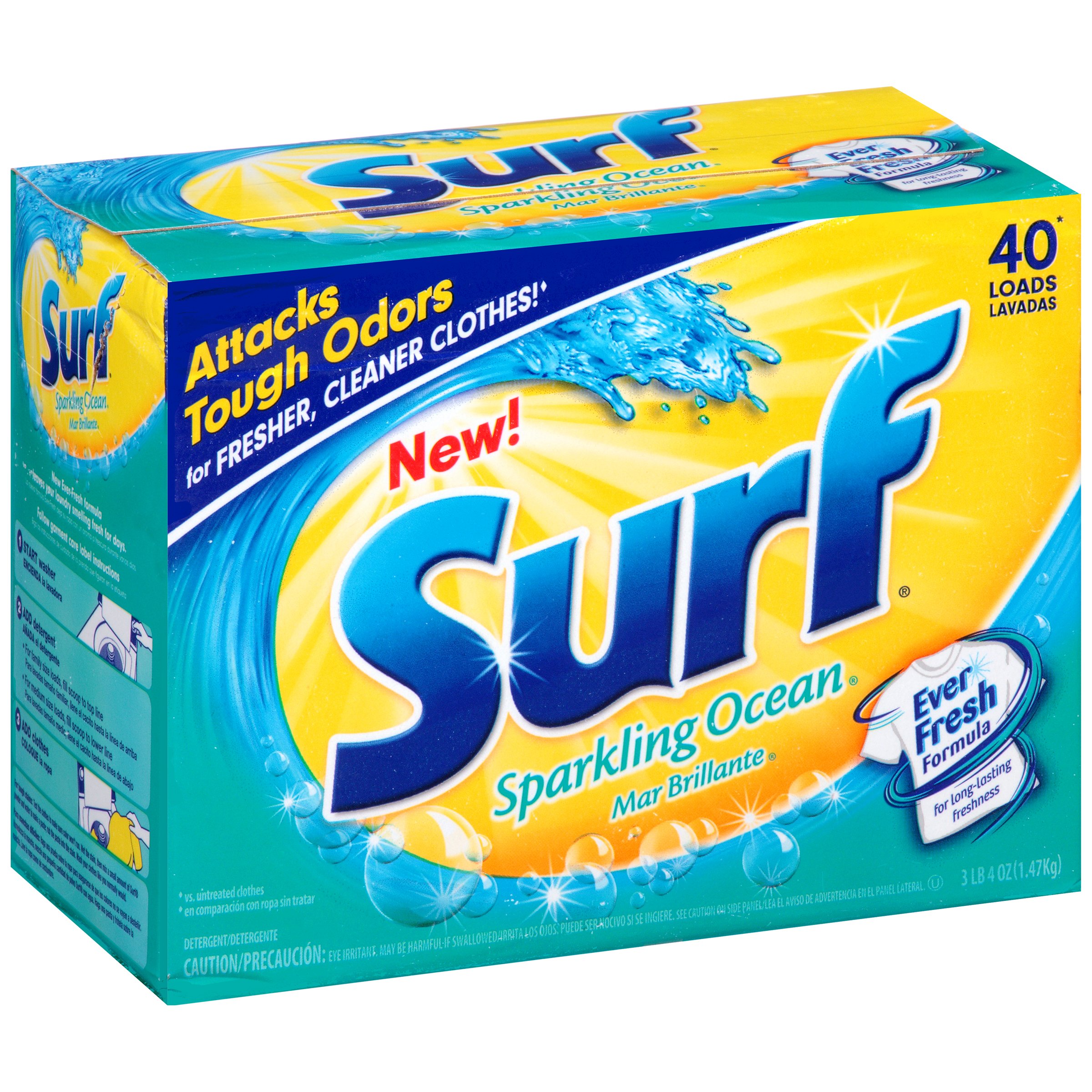 Surf Sparkling Ocean Powder Laundry Detergent, 40 Loads