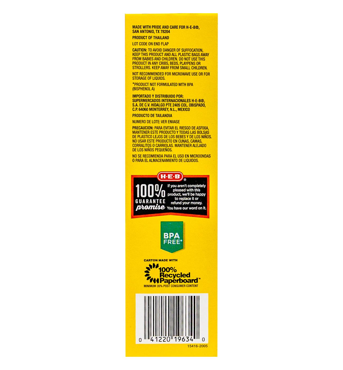 H-E-B Texas Tough Double Zipper Sandwich Bags - Jumbo; image 4 of 6