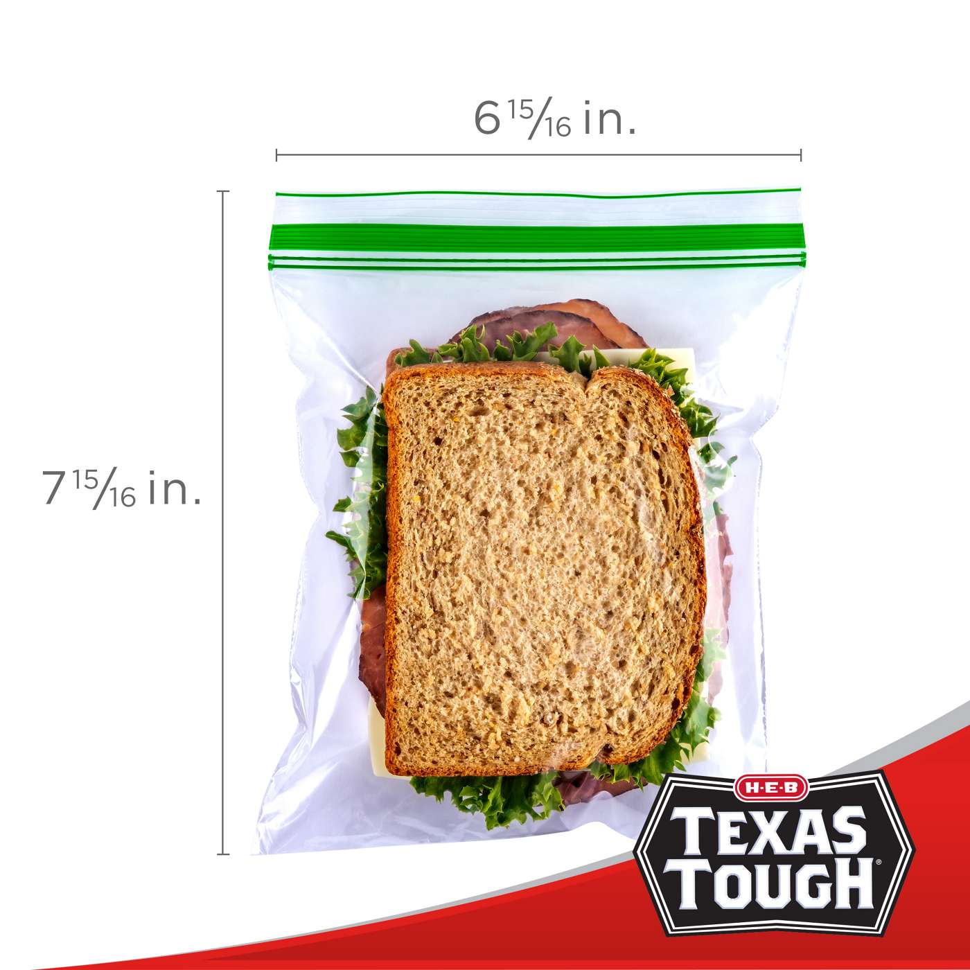 H-E-B Texas Tough Double Zipper Sandwich Bags - Jumbo; image 6 of 6