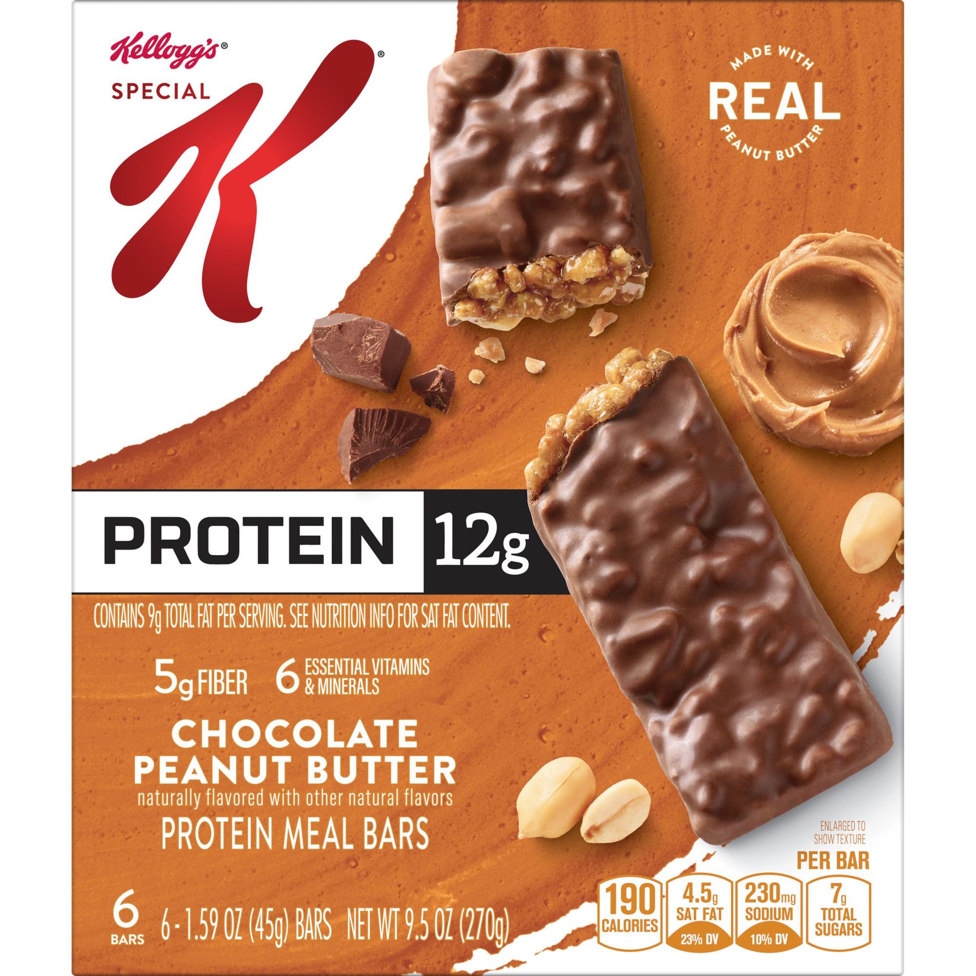Kellogg's Special K Chocolate Peanut Butter Protein Meal Bars Shop Diet & Fitness at HEB