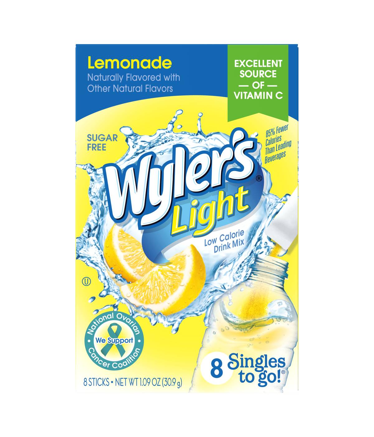 Wyler's Light Singles-To-Go Sugar Free Drink Mix – Lemonade; image 1 of 4