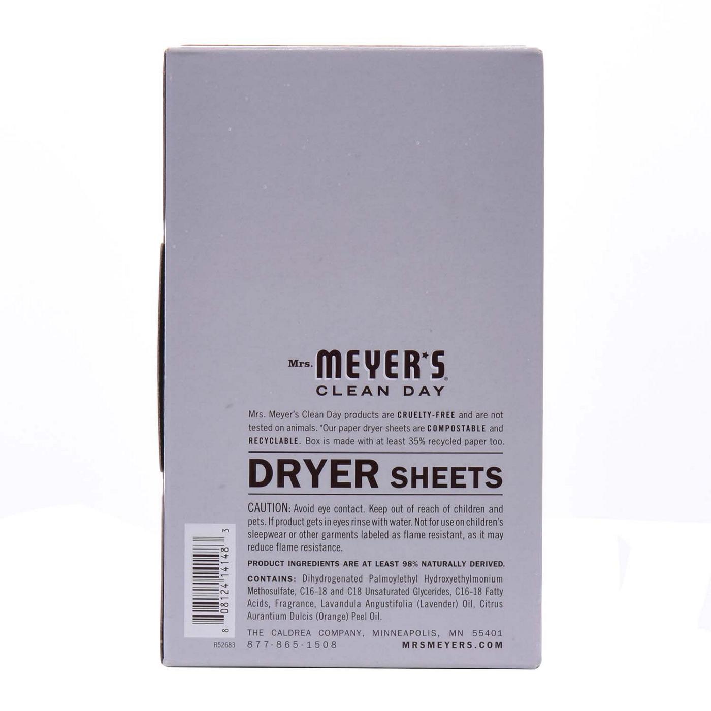 Mrs. Meyer's Clean Day Fabric Softener Dryer Sheets - Lavender; image 6 of 6