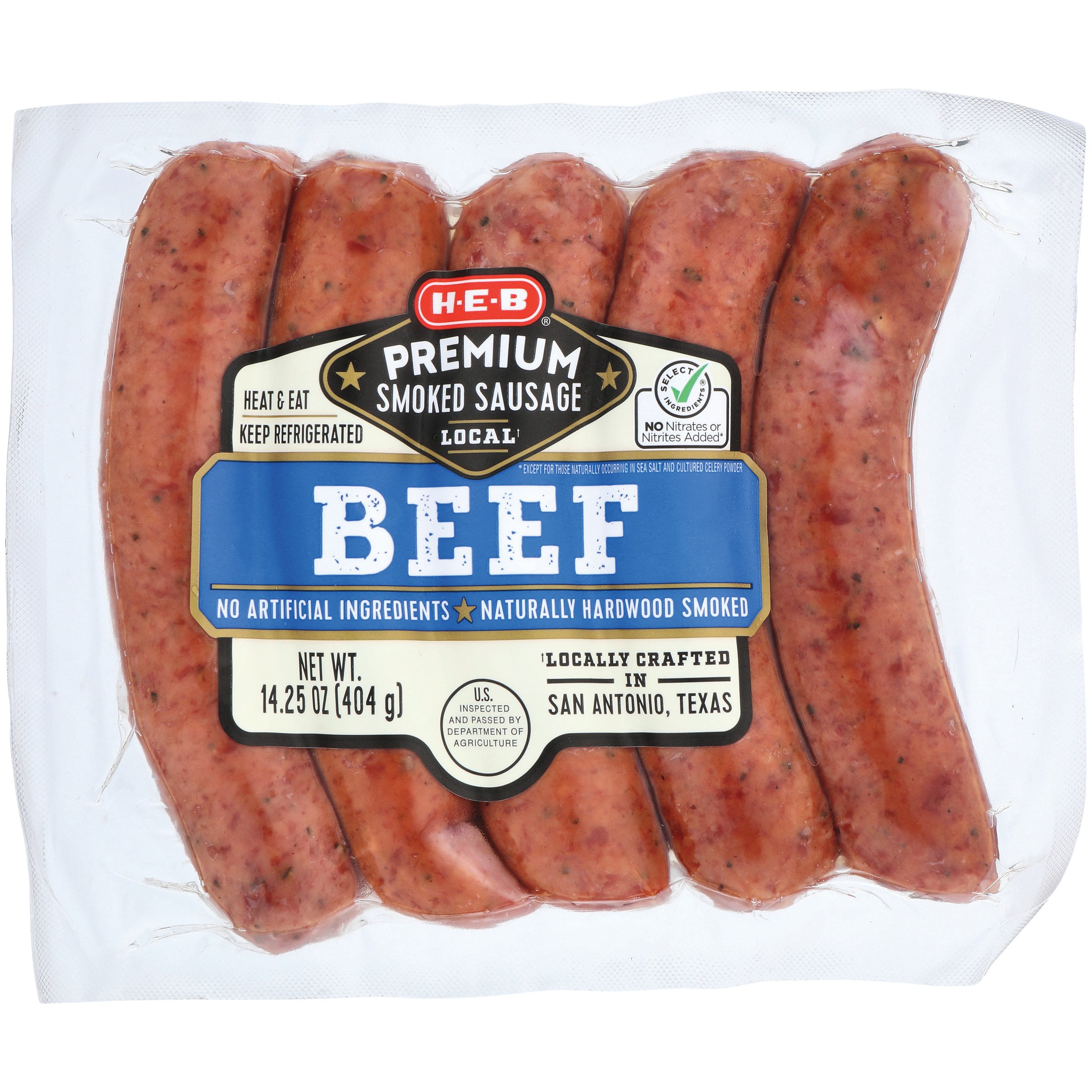 H-E-B Premium Beef Smoked Sausage Links - Shop Sausage At H-E-B