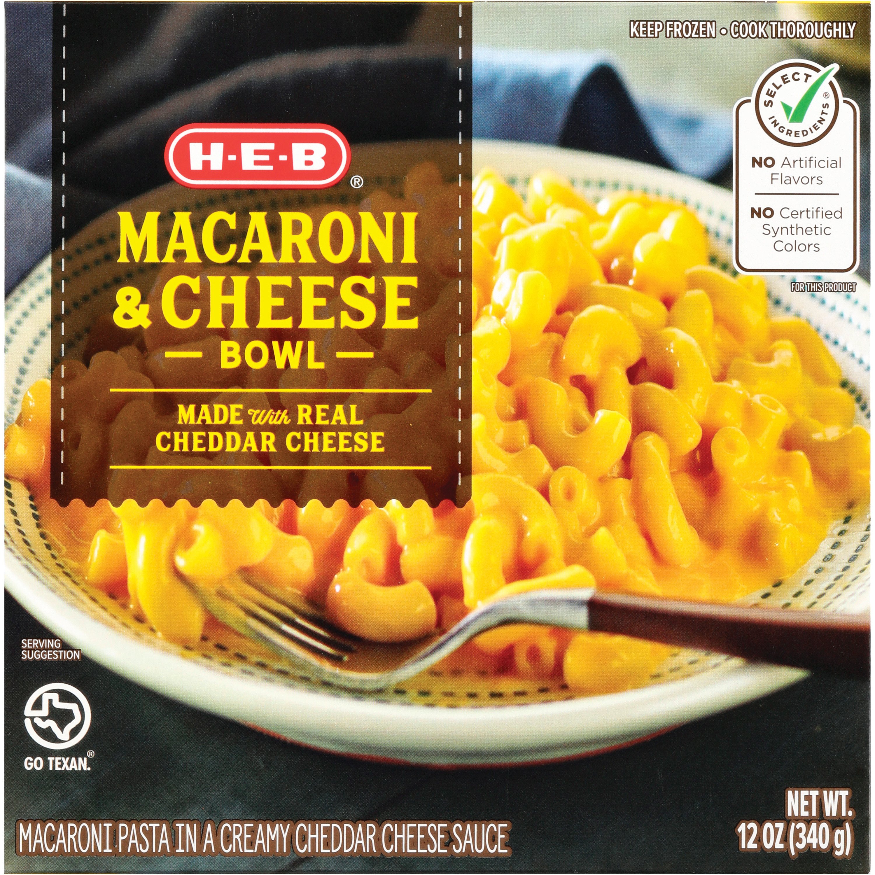 H-E-B Macaroni & Cheese Bowl Frozen Meal - Shop Entrees & Sides At H-E-B