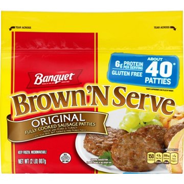 Banquet Brown ‘N Serve Original Fully Cooked Sausage Patties, 32 oz