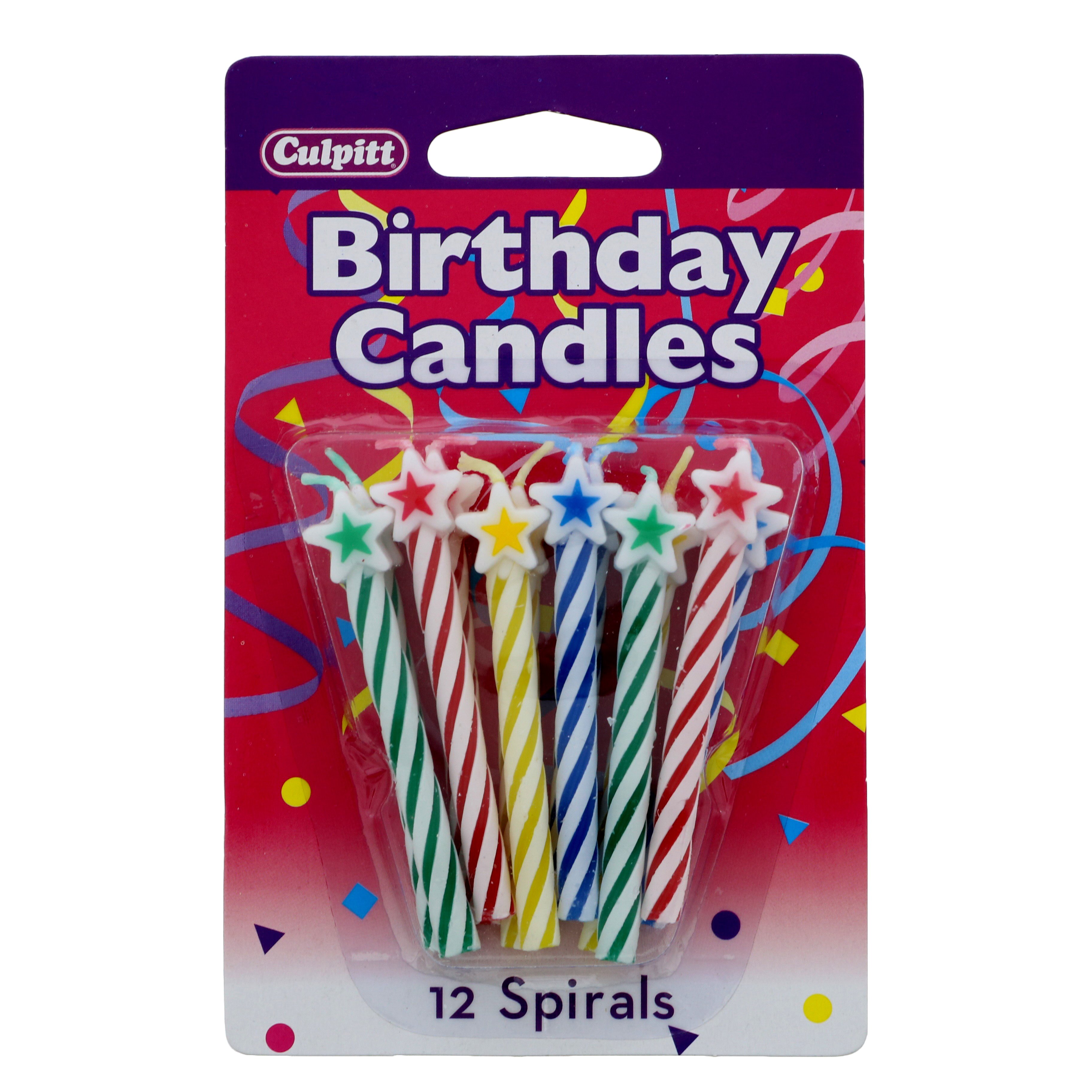 Culpitt Spiral Party Candles with Stars - Shop Party Supplies at H-E-B