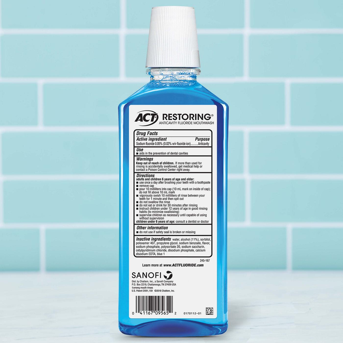 ACT Restoring Anticavity Fluoride Mouthwash - Cool Mint; image 4 of 5