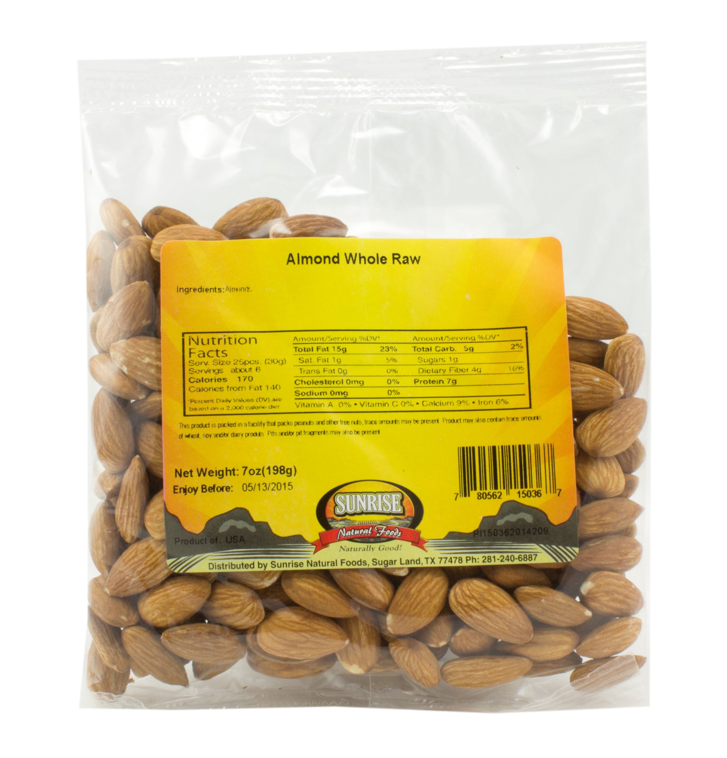 Sunrise Natural Foods Almonds Natural 