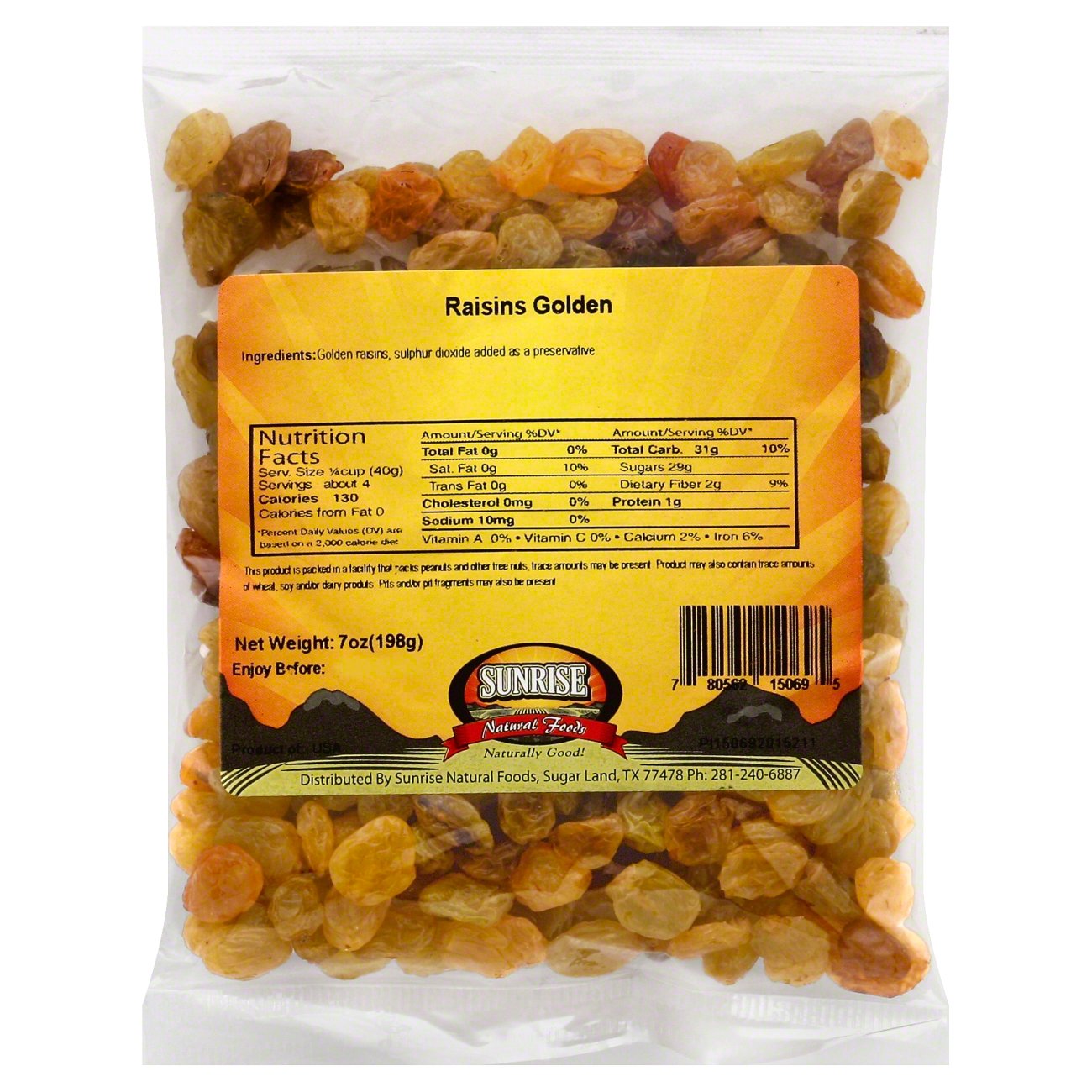 Sunrise Natural Foods Raisins Golden Shop Raisins at HEB