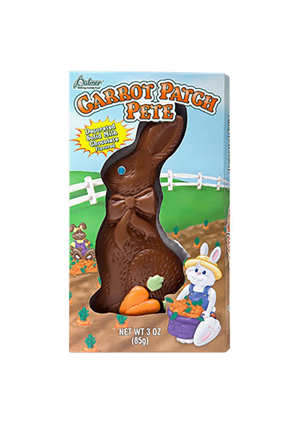 Palmer Carrot Patch Pete Solid Milk Chocolate Bunny Easter Candy; image 1 of 2