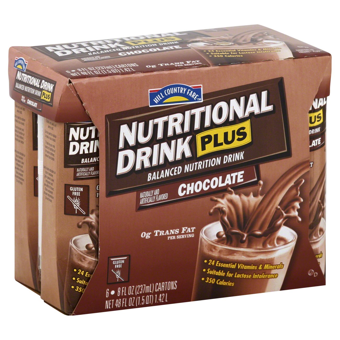 Hill Country Fare Adult Nutritional Drink Plus Chocolate 6 PK Shop Diet & Fitness at HEB