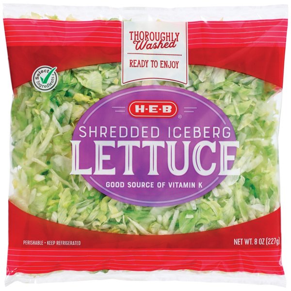 H-E-B Select Ingredients Shredded Lettuce, 8 oz