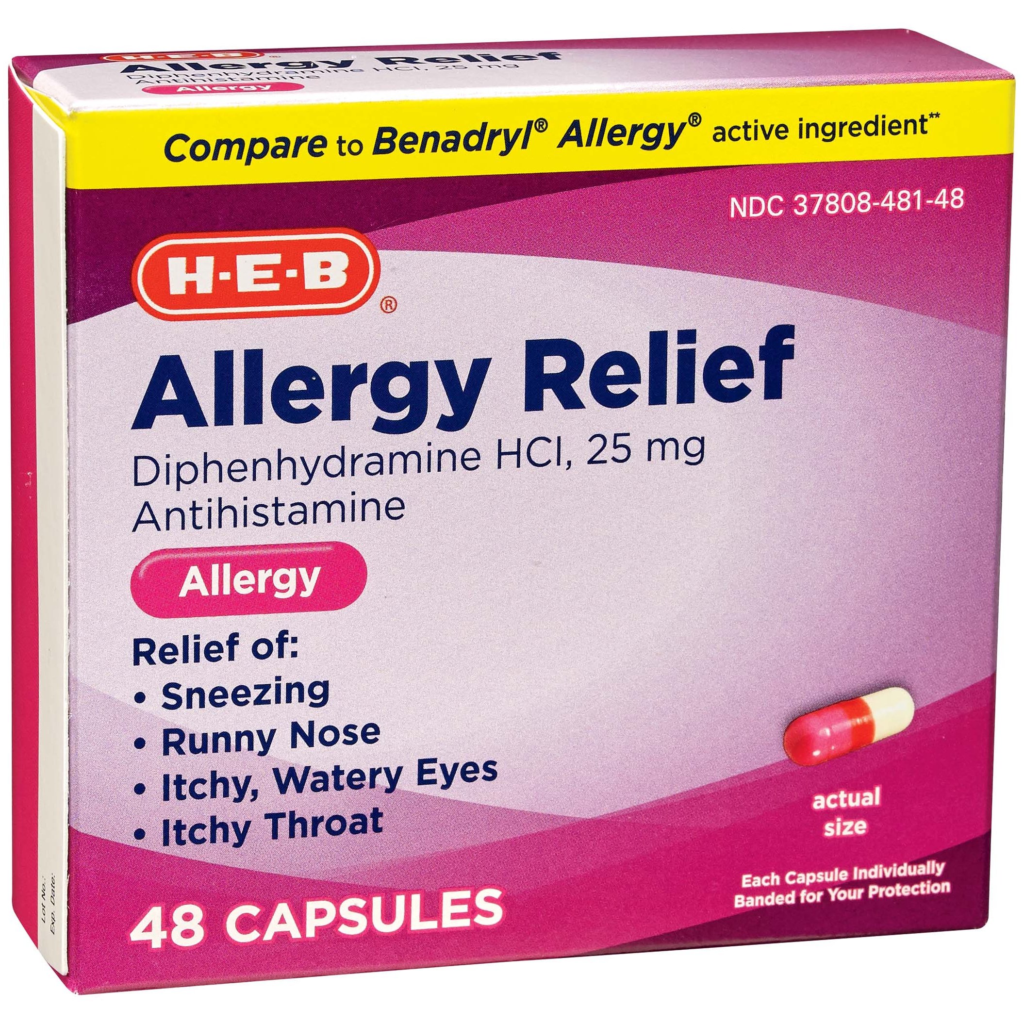 HEB HEB Antihistamine Allergy Relief Capsules Shop Sinus