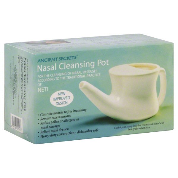 Ancient Secrets Nasal Cleansing Pot Original Ceramic Model Shop Sinus Allergy At H E B