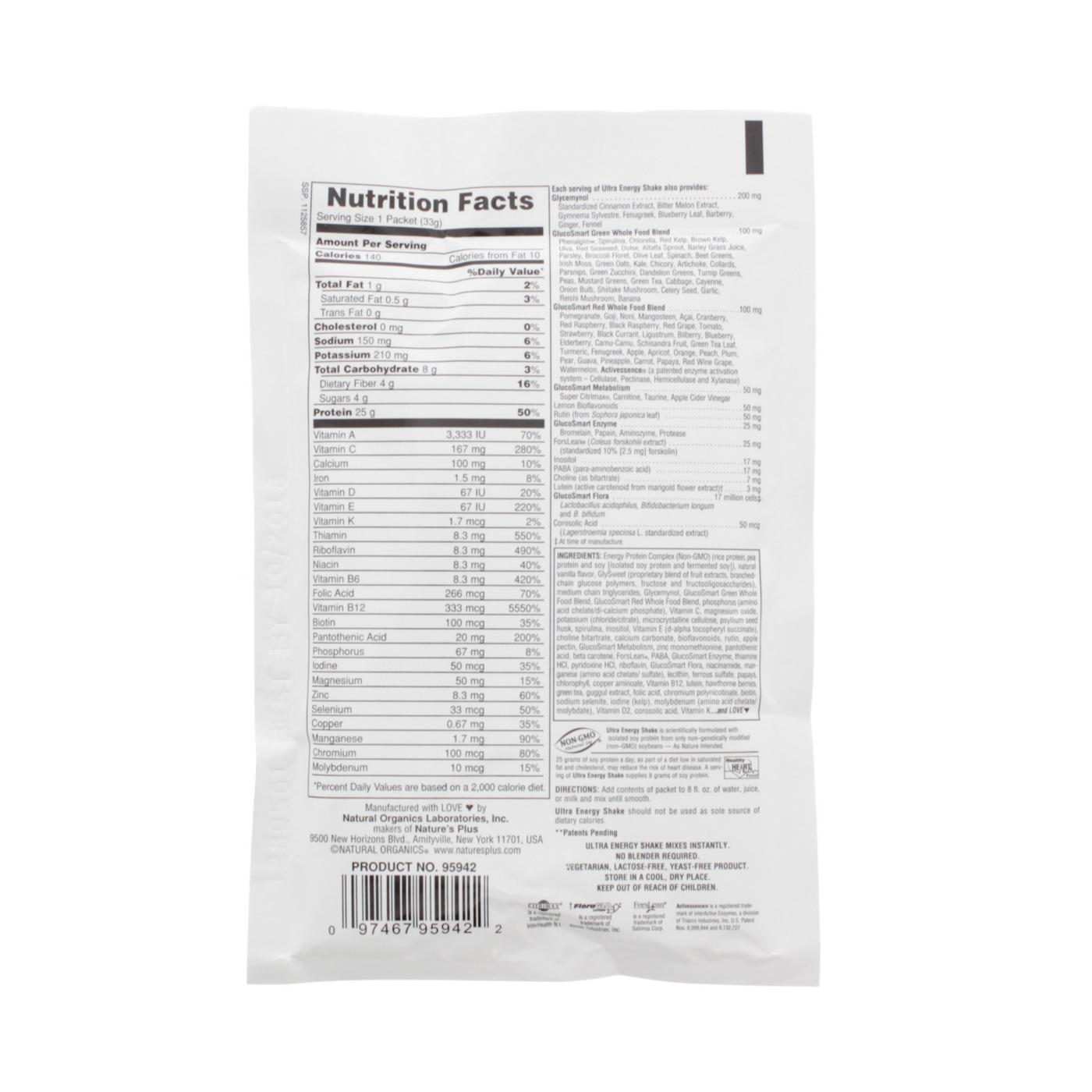 Nature's Plus Ultra Energy Shake, Invigorating Vanilla; image 2 of 2