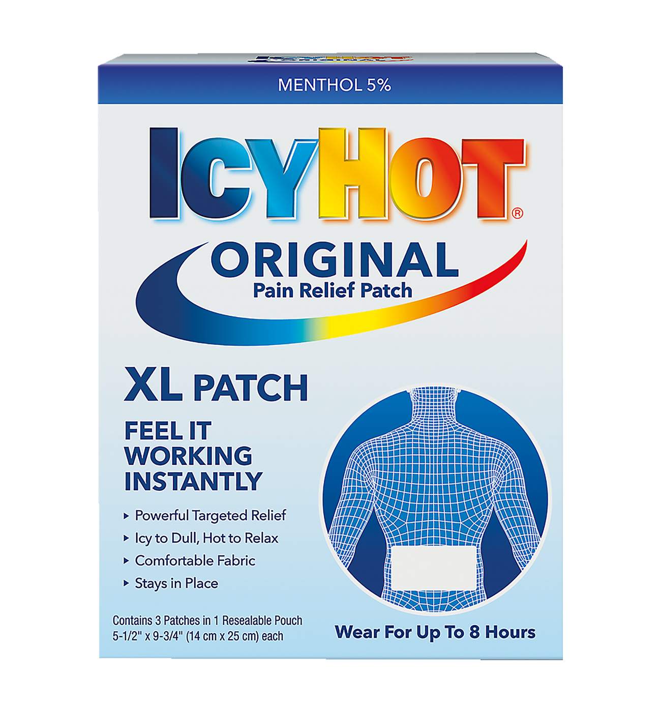 Icy Hot Original XL Back Patch; image 1 of 5