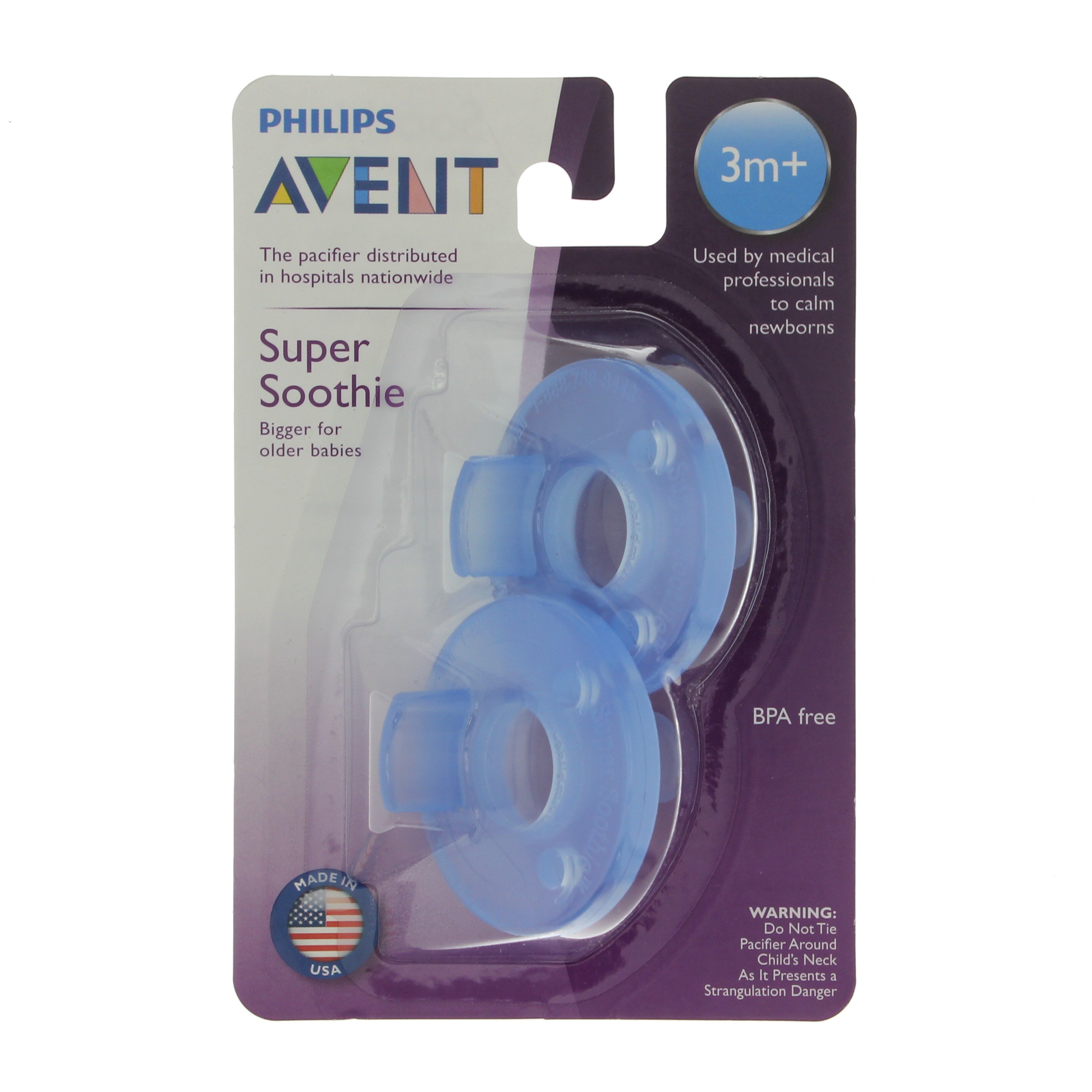 Avent Super Soothie Pacifier 3M Assorted Colors