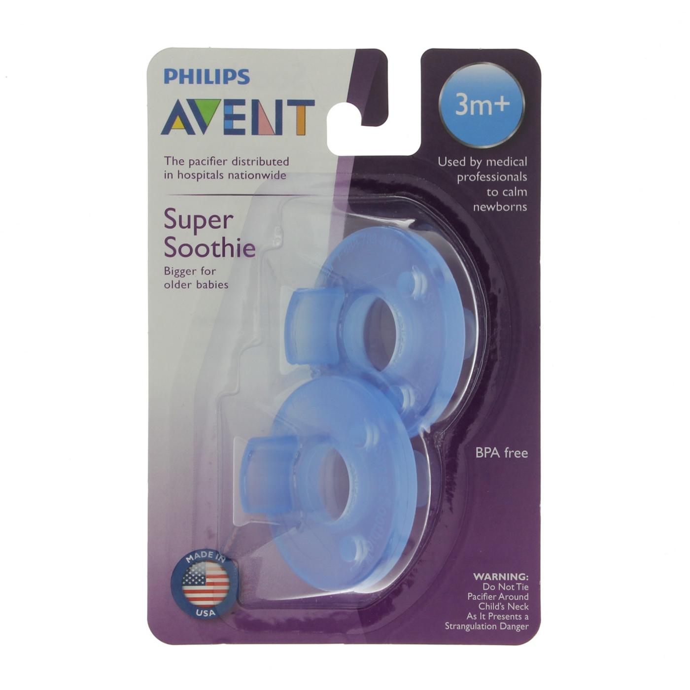 Avent Super Soothie Pacifier (3M +), Assorted Colors; image 1 of 2