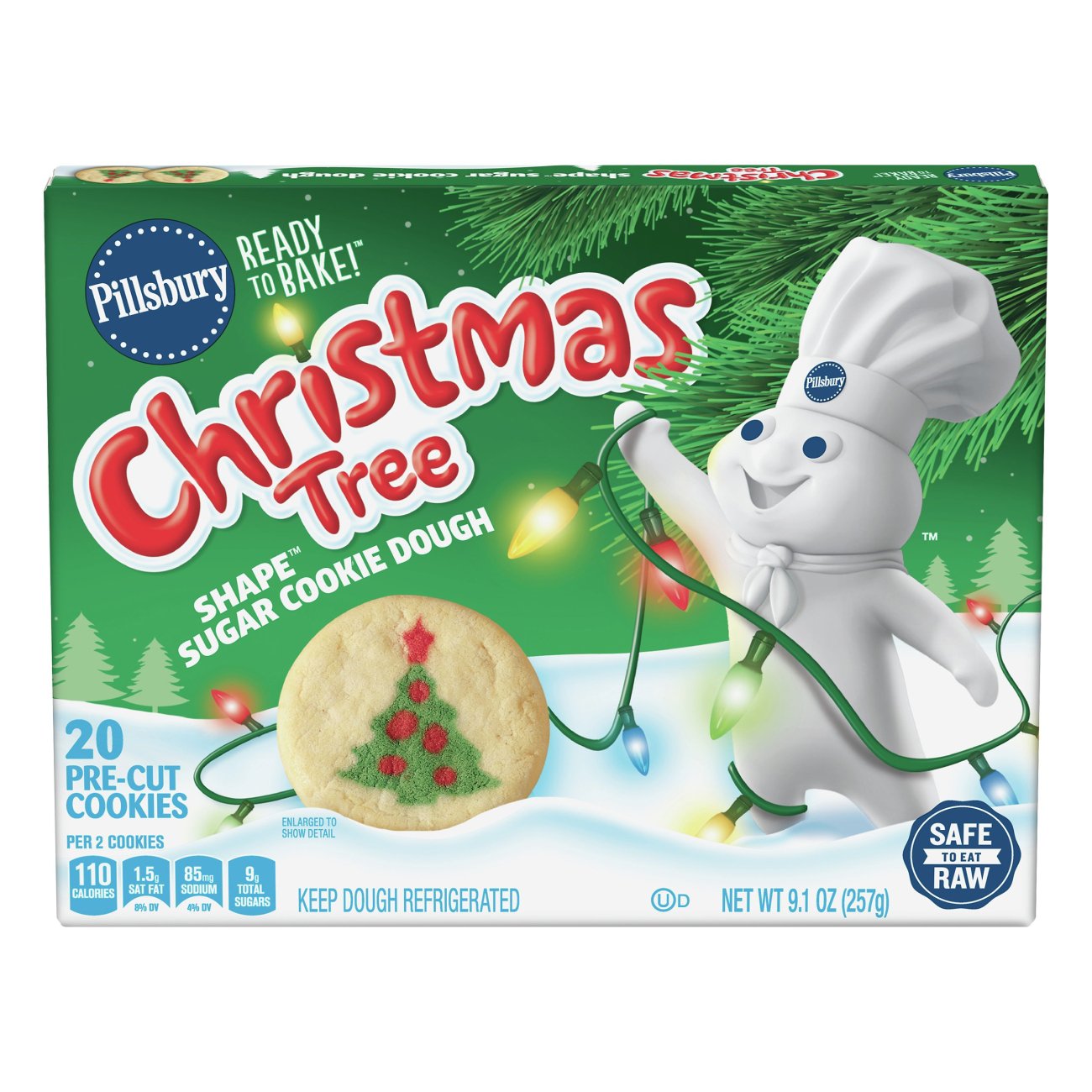 Christmas Tree Shape Sugar Cookie ‑ Shop Biscuit & Cookie Dough at H‑E‑B