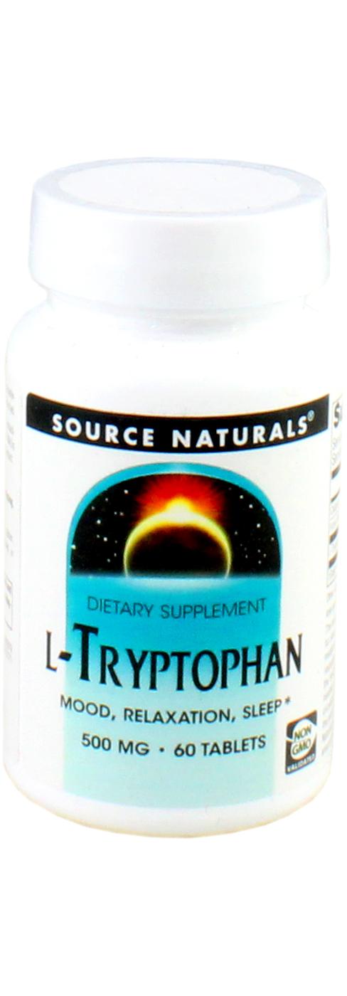 Source Naturals L-Tryptophan 500mg 60 Ct; image 1 of 2