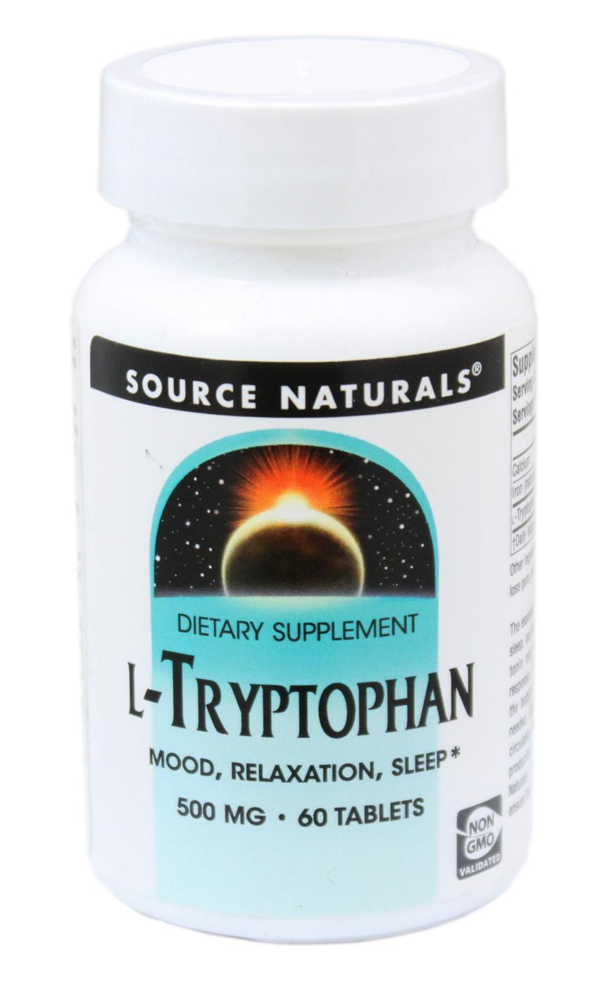 Source Naturals L-Tryptophan 500mg 60 Ct; image 2 of 2