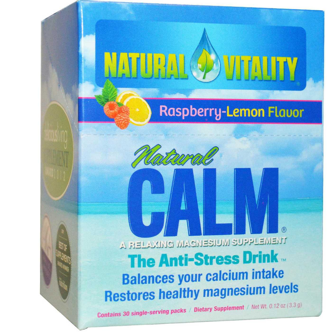Natural Vitality Natural Calm RasberryLemon Flavor Packet Shop Minerals at HEB