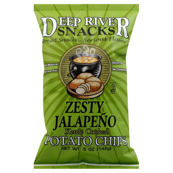 Deep River Snacks Potato Chips, Kettle Cooked, Zesty Jalapeno Shop