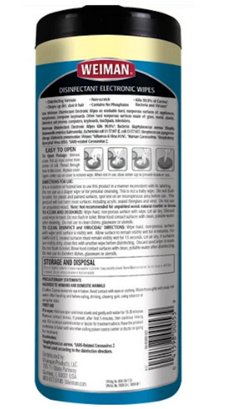 Weiman E-Tronic Wipes; image 4 of 6