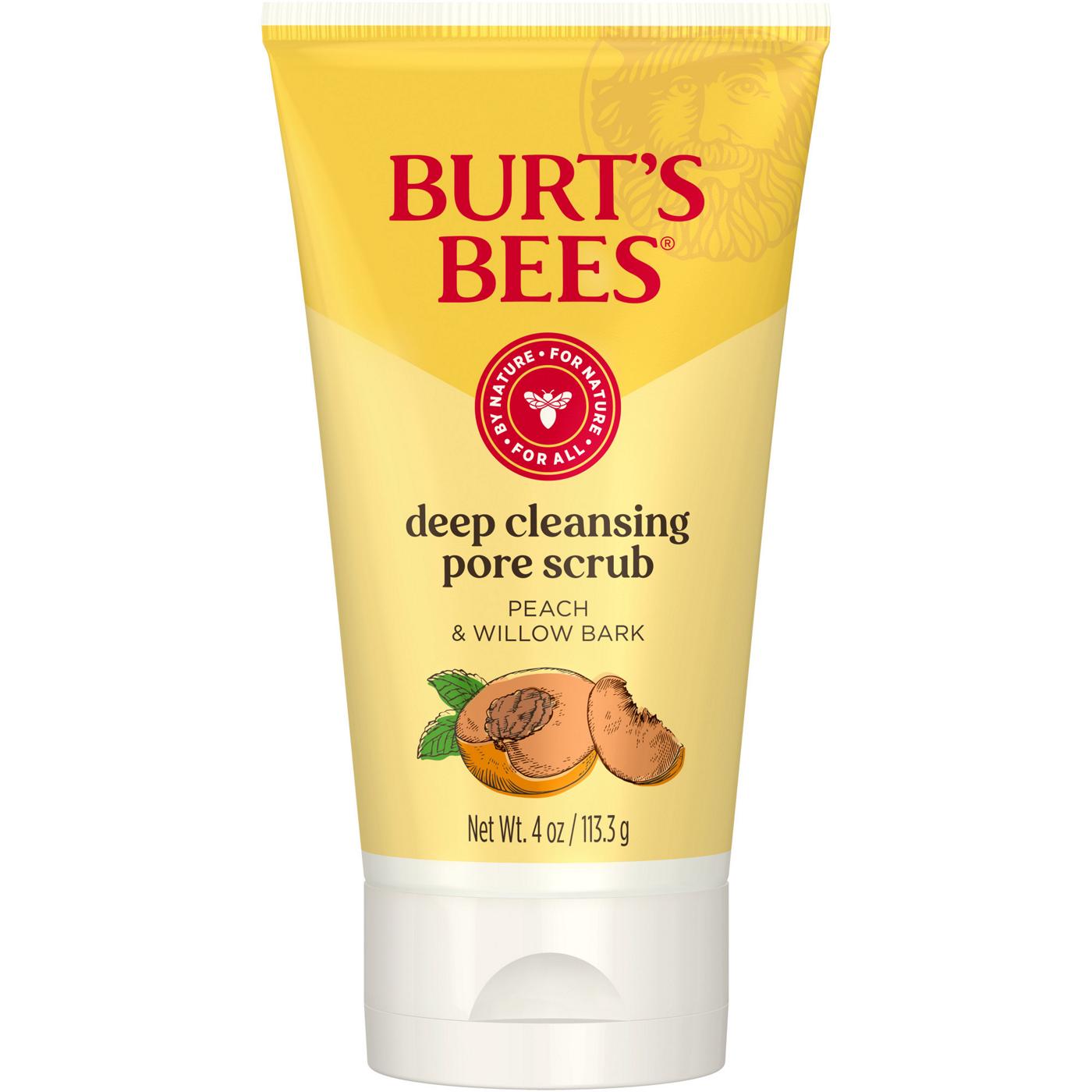 Burt's Bees Deep Cleansing Pore Scrub - Peach & Willow Bark; image 1 of 13