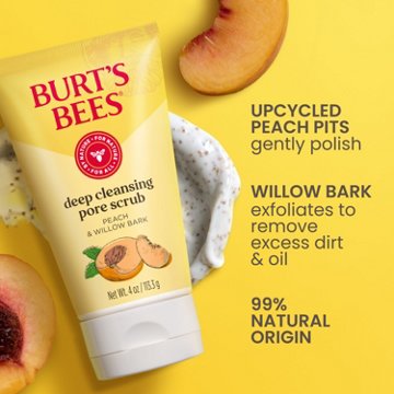 Burt's Bees Deep Cleansing Poor Scrub with Peach & Willow Bark
