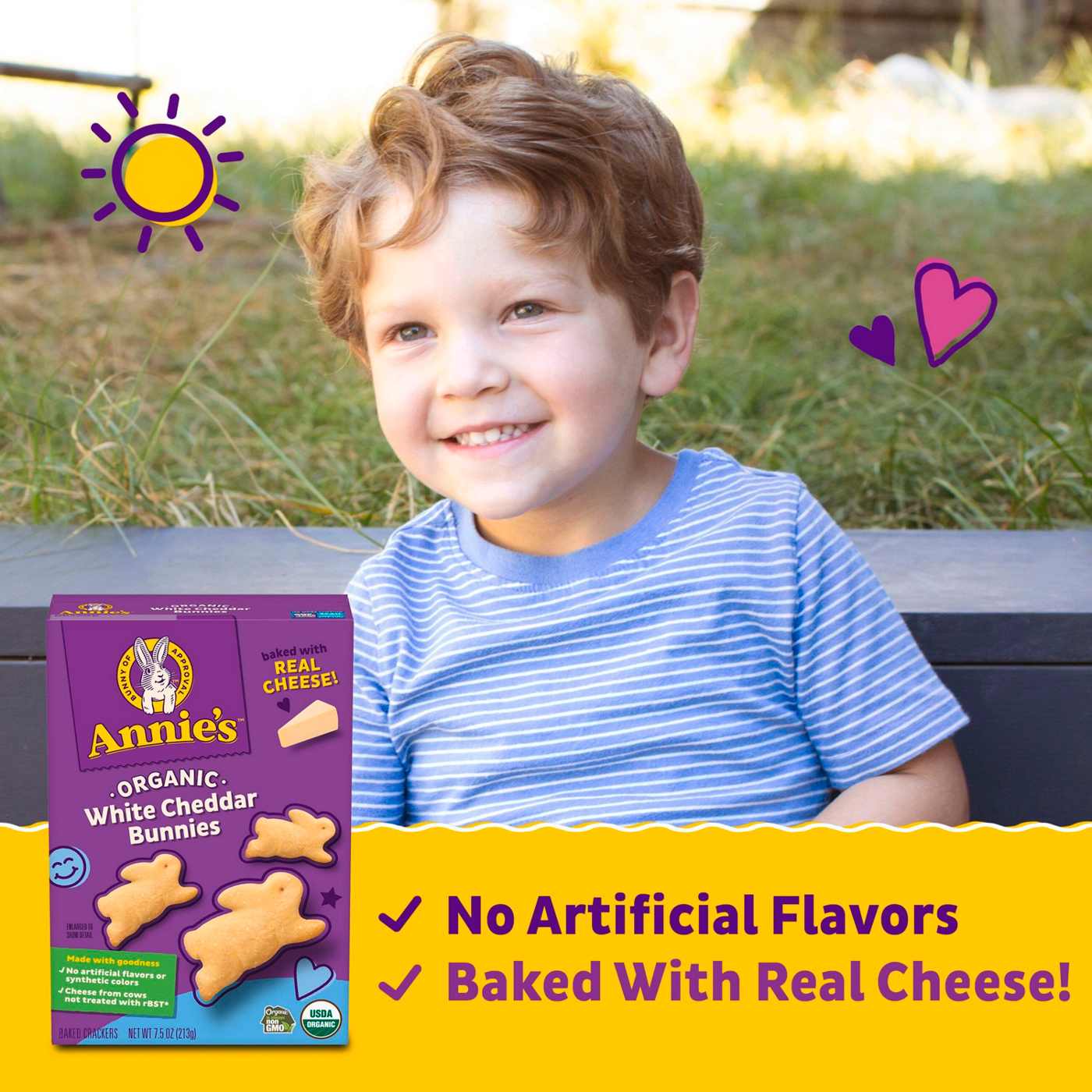 Annie's White Cheddar Bunnies Baked Crackers; image 3 of 5