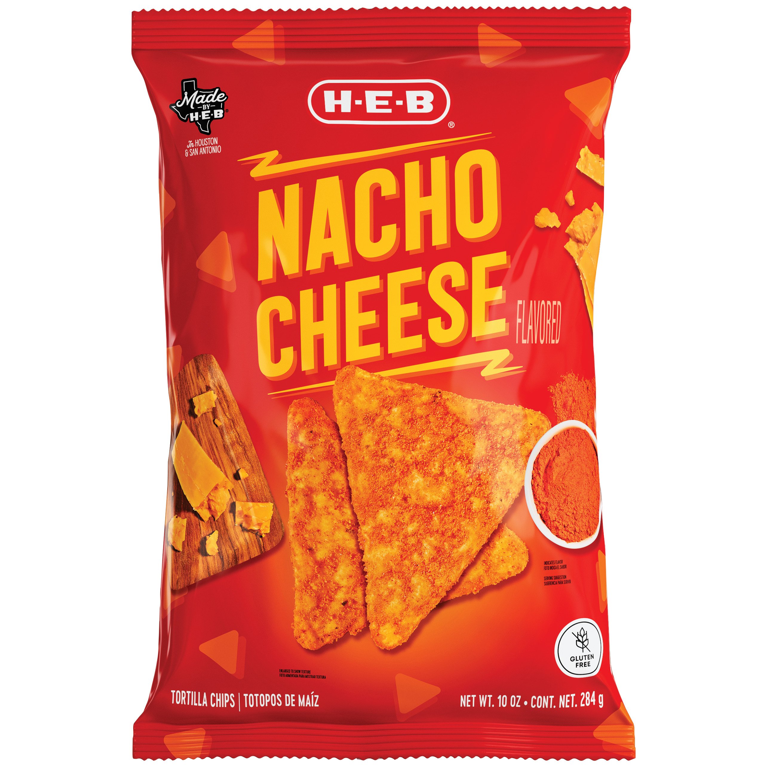 H-E-B Party Size Nacho Cheese Flavored Tortilla Chips - Shop Chips at H-E-B