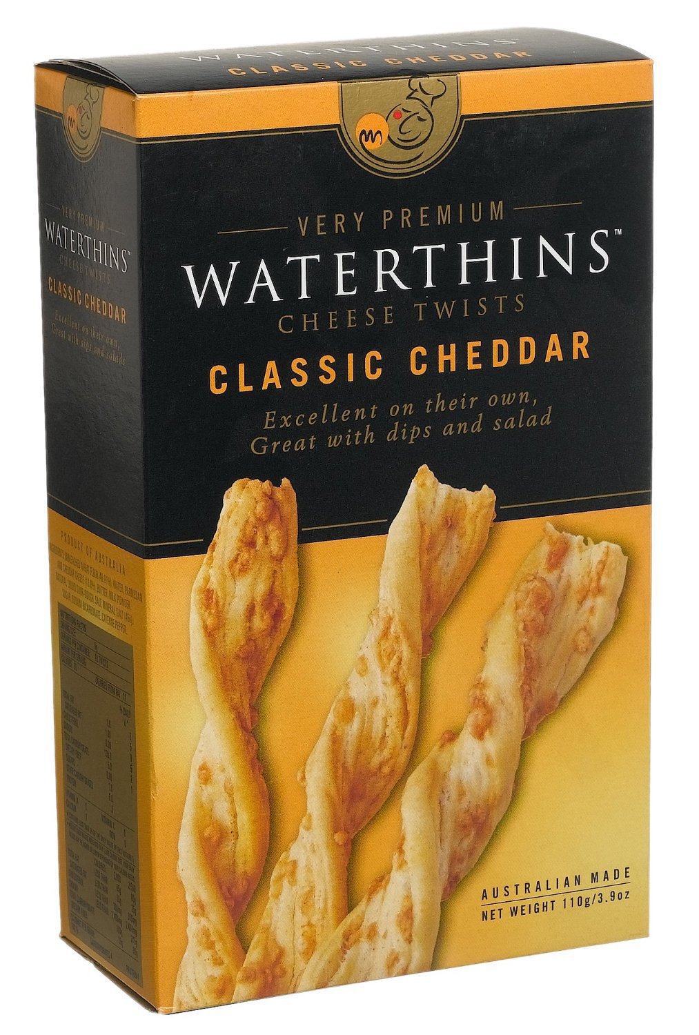 Waterthins Classic Cheddar Cheese Waterwheel Twists Shop Crackers & breadsticks at HEB