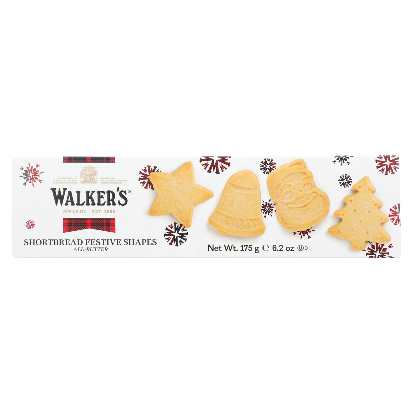 Walkers Pure Butter Festive Shapes Shortbread Cookies; image 1 of 2