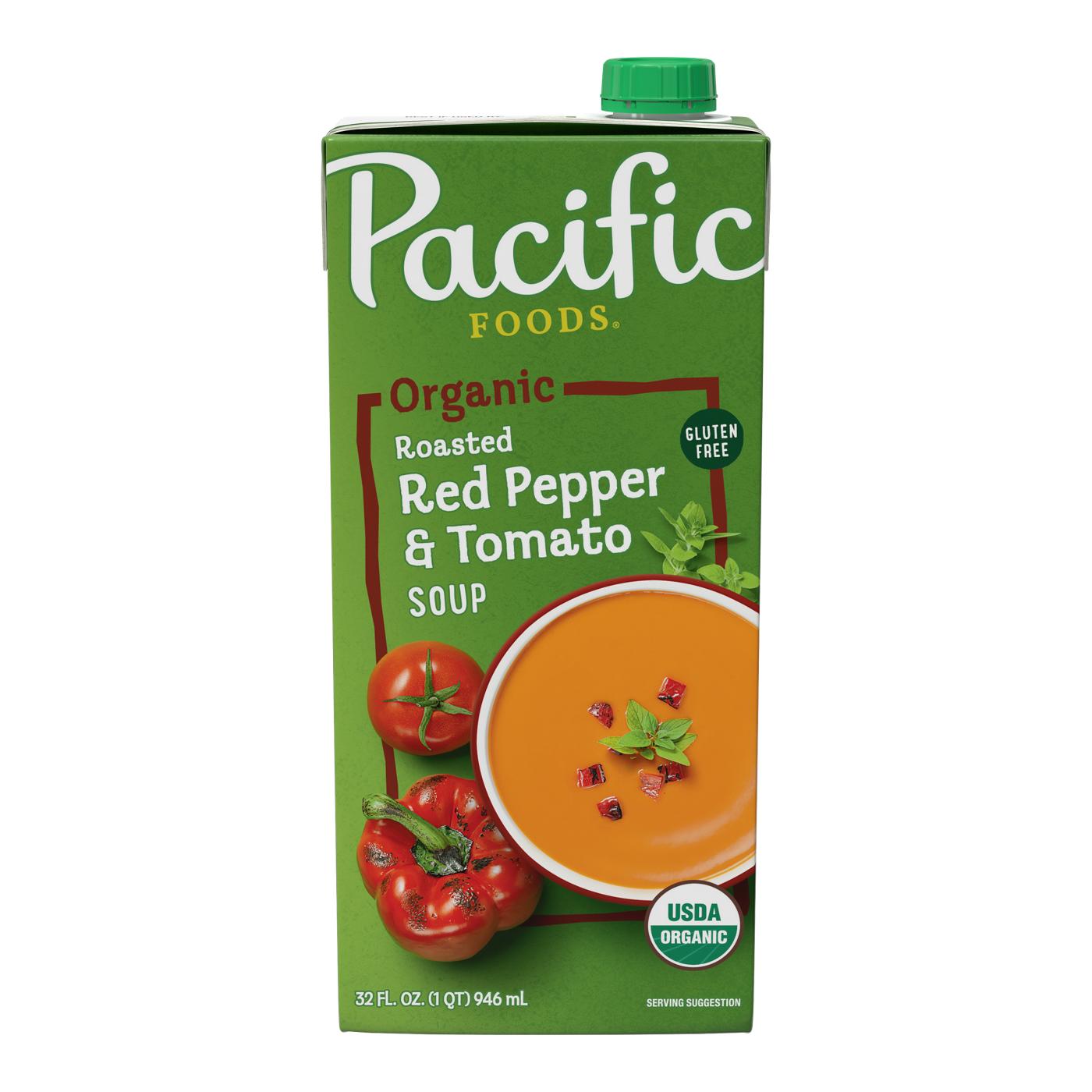 Pacific Foods Organic Roasted Red Pepper & Tomato Soup; image 1 of 7