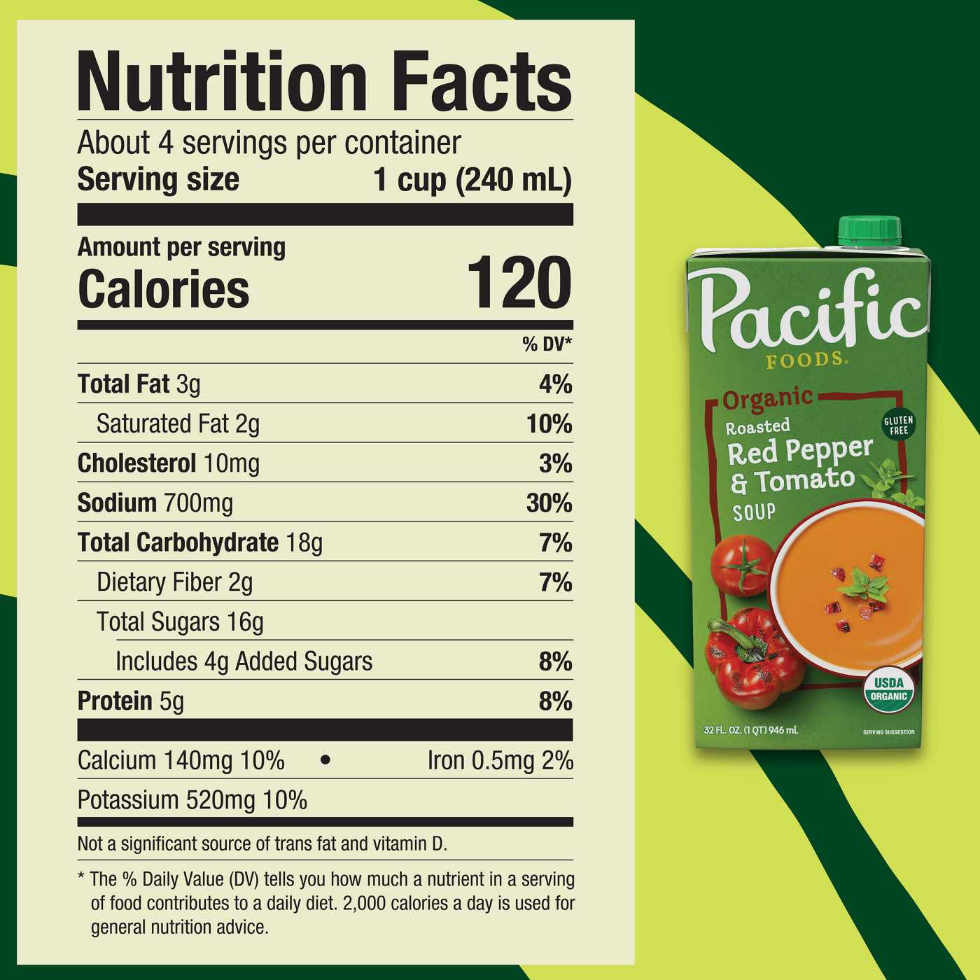 Pacific Foods Organic Roasted Red Pepper & Tomato Soup; image 2 of 8