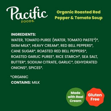 Pacific Foods Organic Roasted Red Pepper & Tomato Soup, 32 fl oz