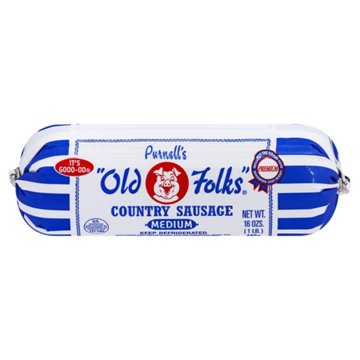 Purnell's Old Folks Country Pork Breakfast Sausage - Medium Spicy