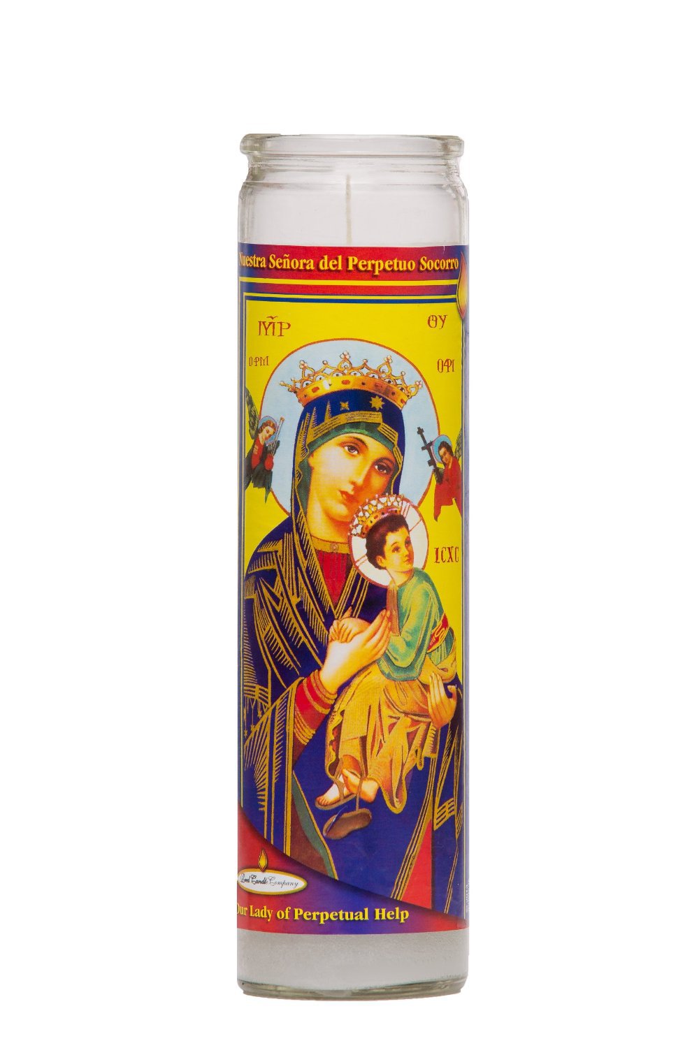 Brilux Perpetual Help Religious Candle White Wax Shop Air