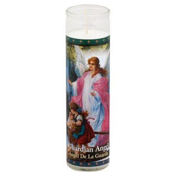 Reed Candle Guardian Angel Religious Candle - White Wax, 8.25"