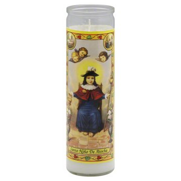Reed Candle Santo Niño de Atocha Religious Candle - White Wax, 8.25"