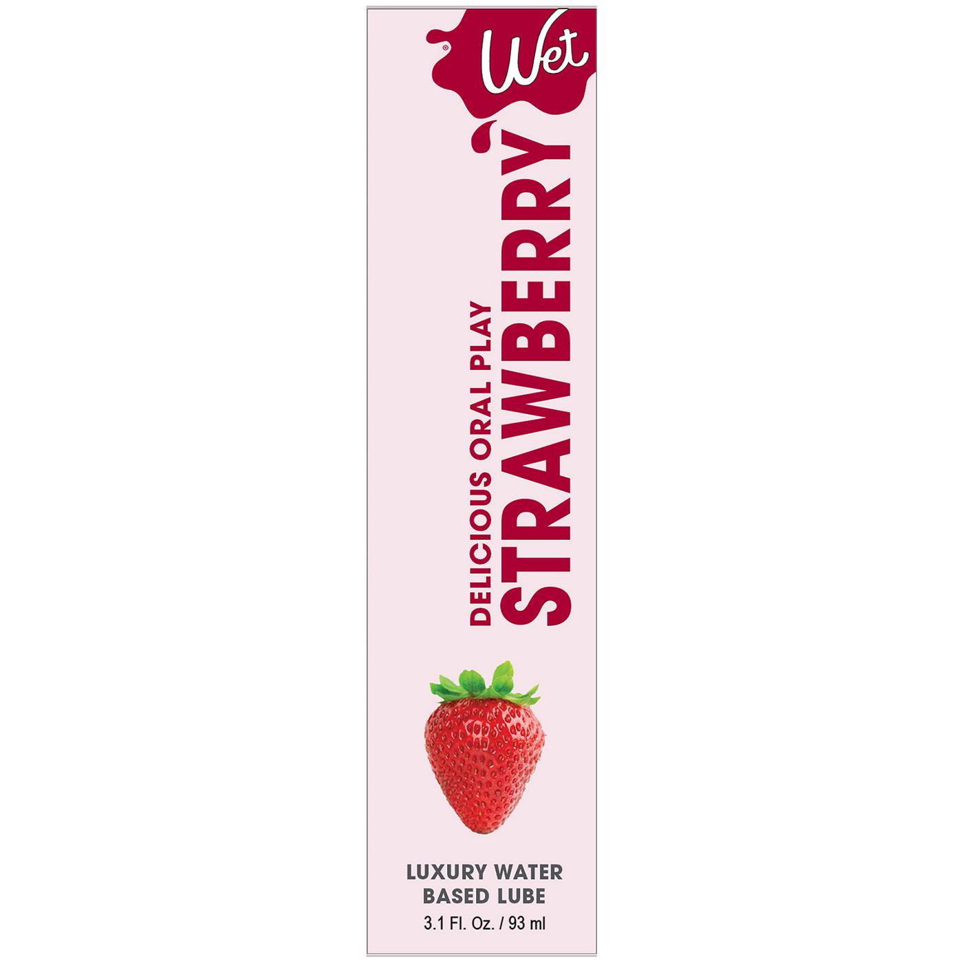 Wet Water Based Flavored Lubricant - Sultry Strawberry; image 1 of 5