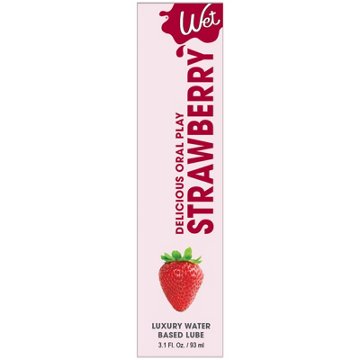 Wet Water Based Flavored Lubricant - Sultry Strawberry, 3.1 oz