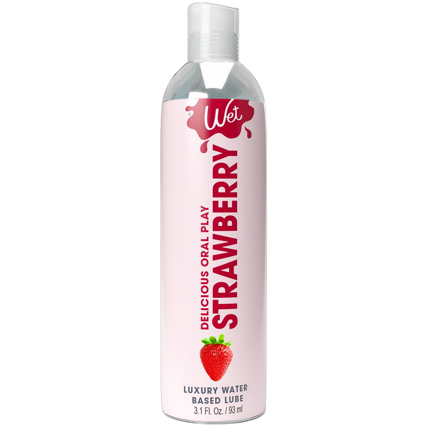 Wet Water Based Flavored Lubricant - Sultry Strawberry; image 2 of 5