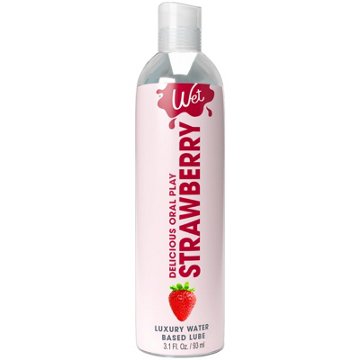 Wet Water Based Flavored Lubricant - Sultry Strawberry, 3.1 oz