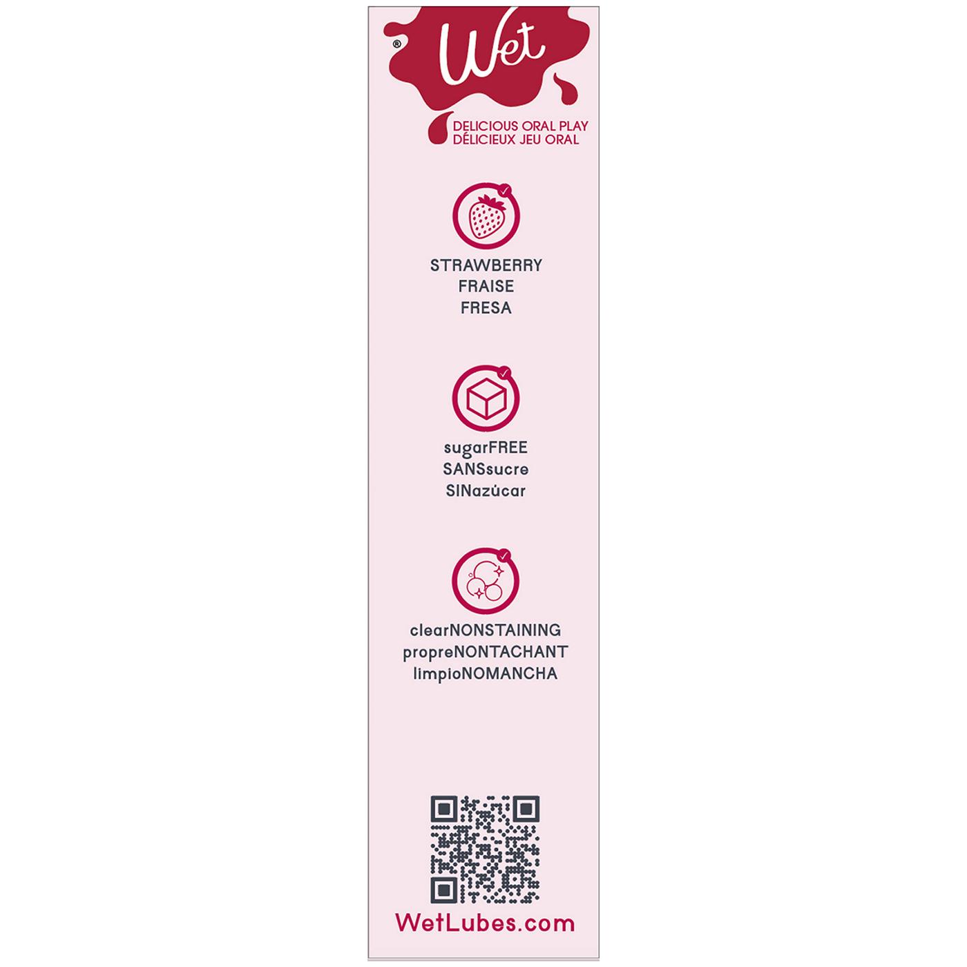 Wet Water Based Flavored Lubricant - Sultry Strawberry; image 3 of 5
