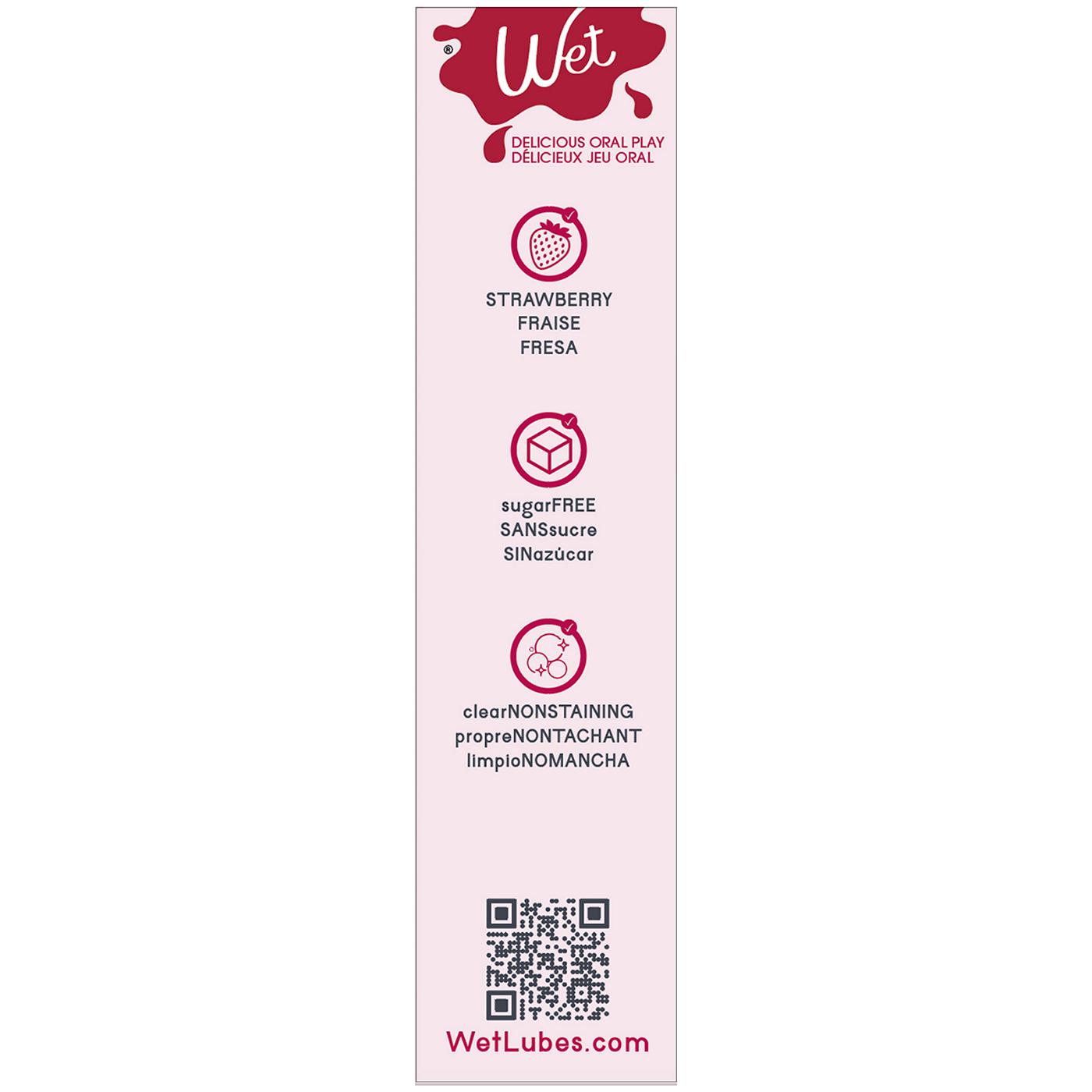 Wet Water Based Flavored Lubricant - Sultry Strawberry; image 2 of 2