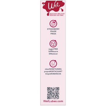 Wet Water Based Flavored Lubricant - Sultry Strawberry, 3.1 oz